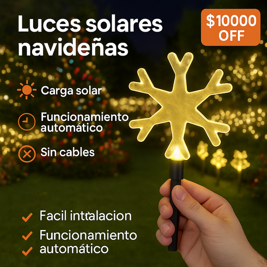 Luces solares de Navidad para paisajes