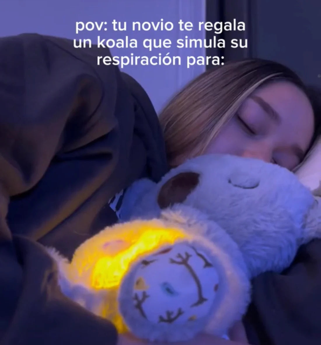 Peluche con luz y movimiento relajante
